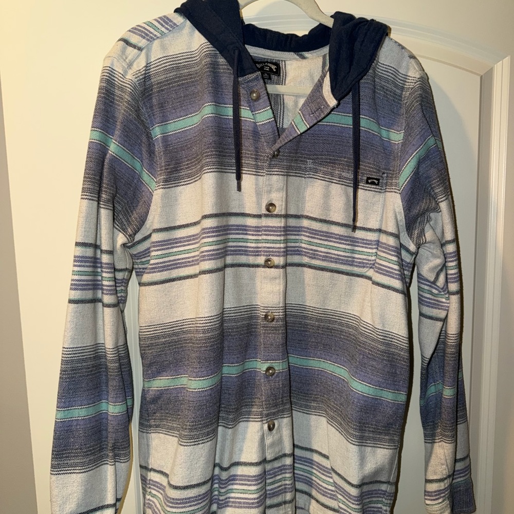 Billabong Multicolor Striped Hooded Jacket